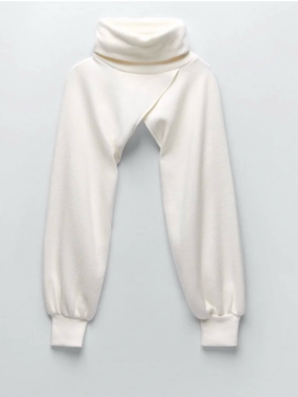 ZARA Sleeve Warmer Fall Winter Turtleneck Cropped Sleeve Sweater